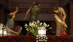 Procesión extraordinaria en Logroño con motivo del 50 aniversario de la Cofradía de la Flagelación de Jesús de Logroño.